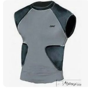 Bike multi sport compression shirt w integrated rib pads youth medium football